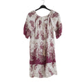 Robe bohème mi-longue imprimé rose – fluide & estivale
