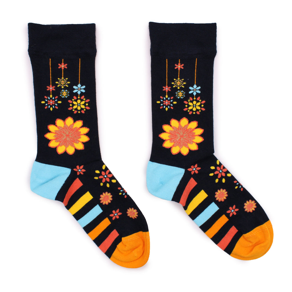 Chaussettes montantes Bambou Hop Hare - Mandala Fleurs