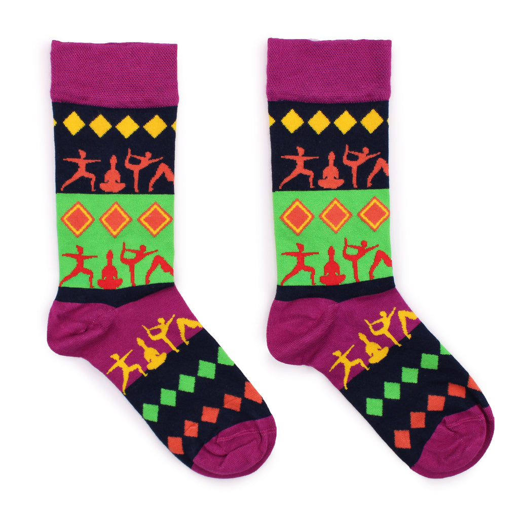 Chaussettes Montantes en Bambou Hop Hare - Poses de yoga