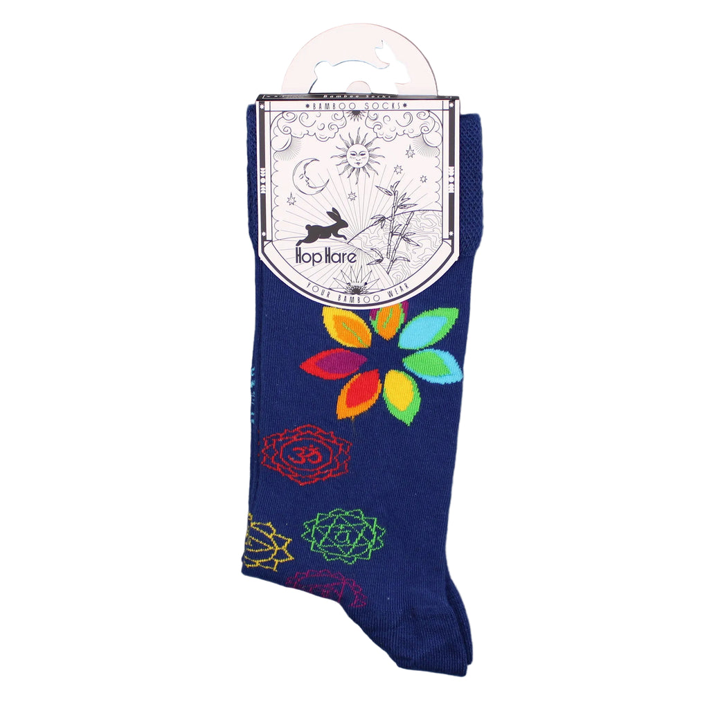 Chaussettes Montantes Bambou Hop Hare - Chakra Arc-en-ciel