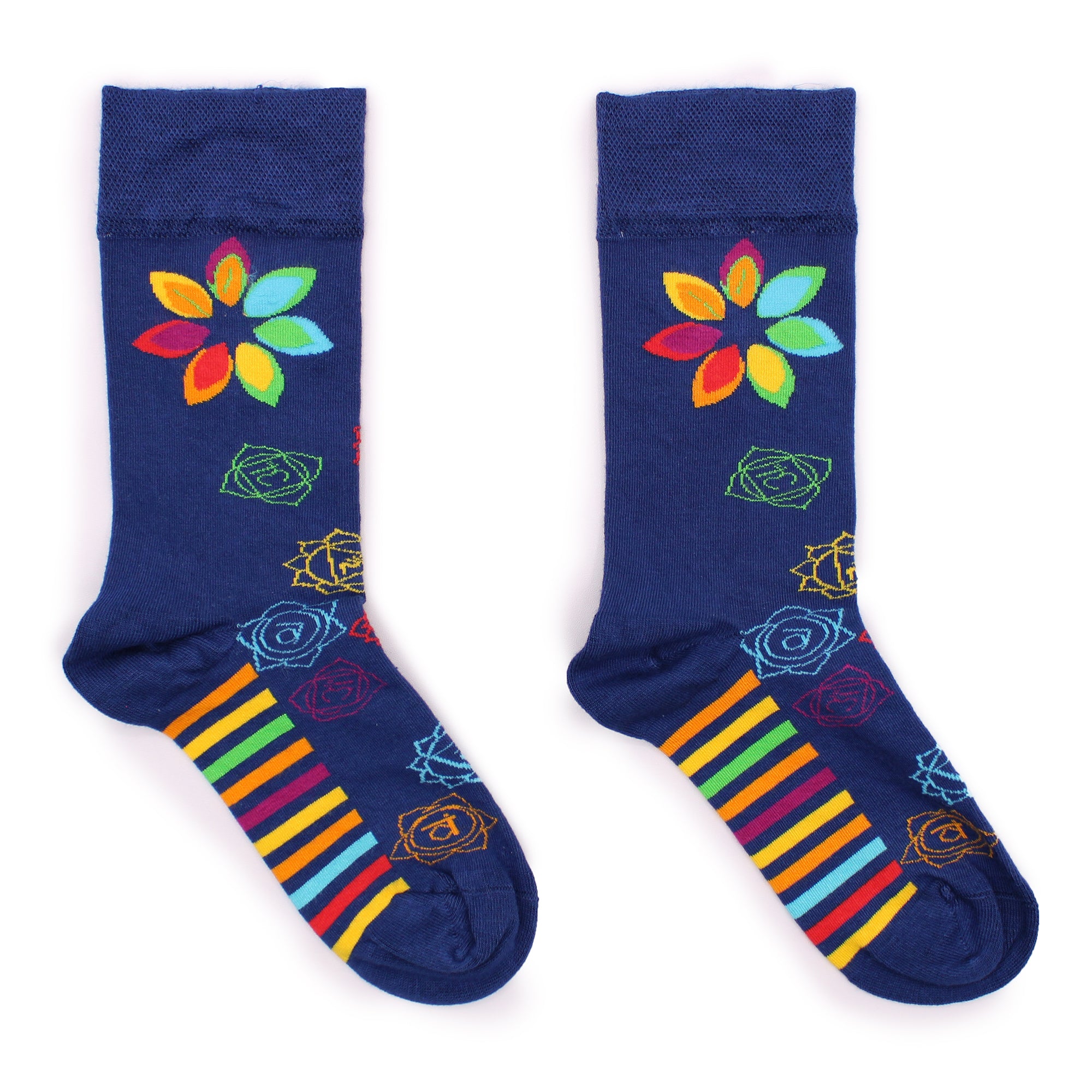 Chaussettes Montantes Bambou Hop Hare - Chakra Arc-en-ciel