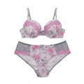 Modèle Gris Fleuri – Lisa Lingerie