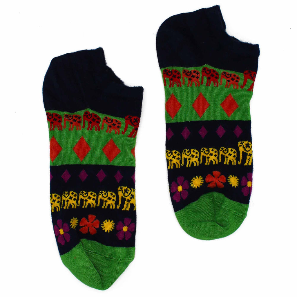 Chaussettes Basses en Bambou Hop Hare - Éléphants Chanceux