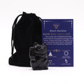 Chat porte-bonheur en pierre précieuse obsidienne noire