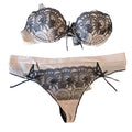 Modèle beige et noir brodé effet tatouage-Jardin Secret