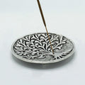 Porte-encens Arbre de Vie en Aluminium Poli 10cm