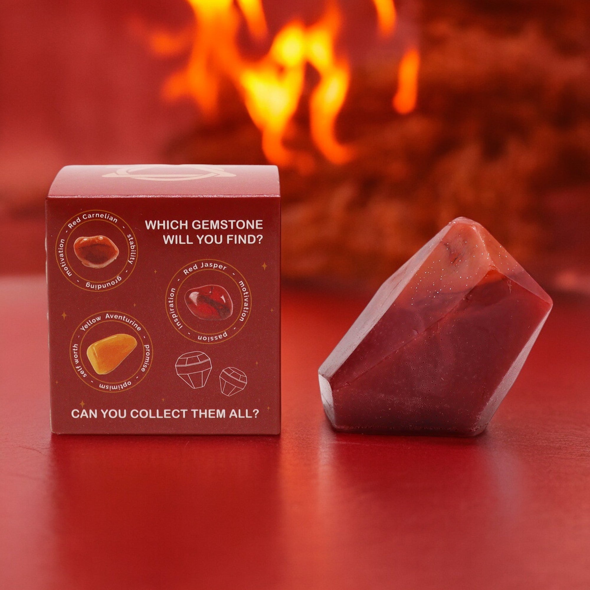 Savon en Forme de Cristal - Feu