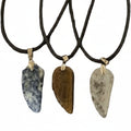 Collier + Pendentifs ailes d'ange en pierre précieuse