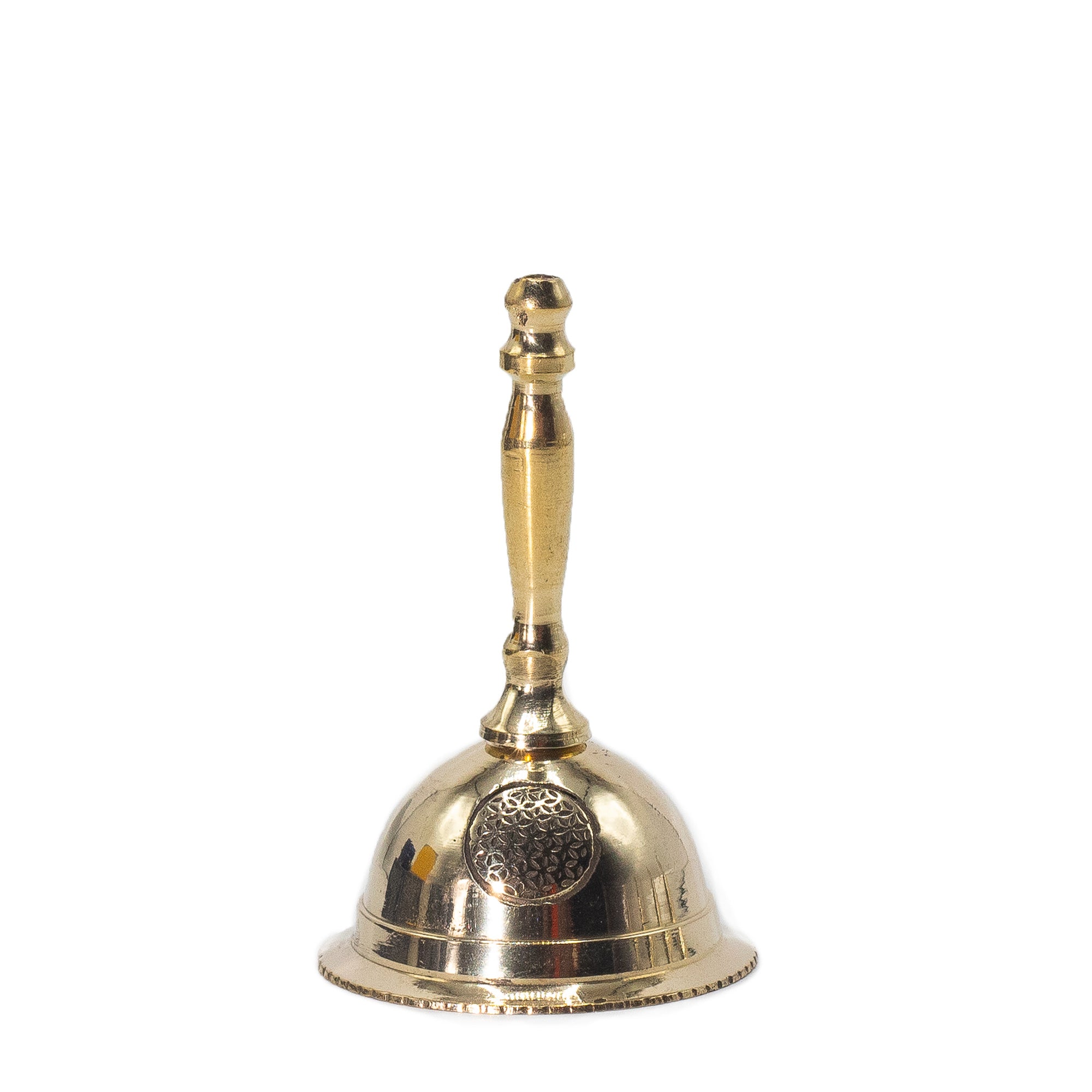 Petite Clochette d’Autel en Laiton – Fleur de Vie