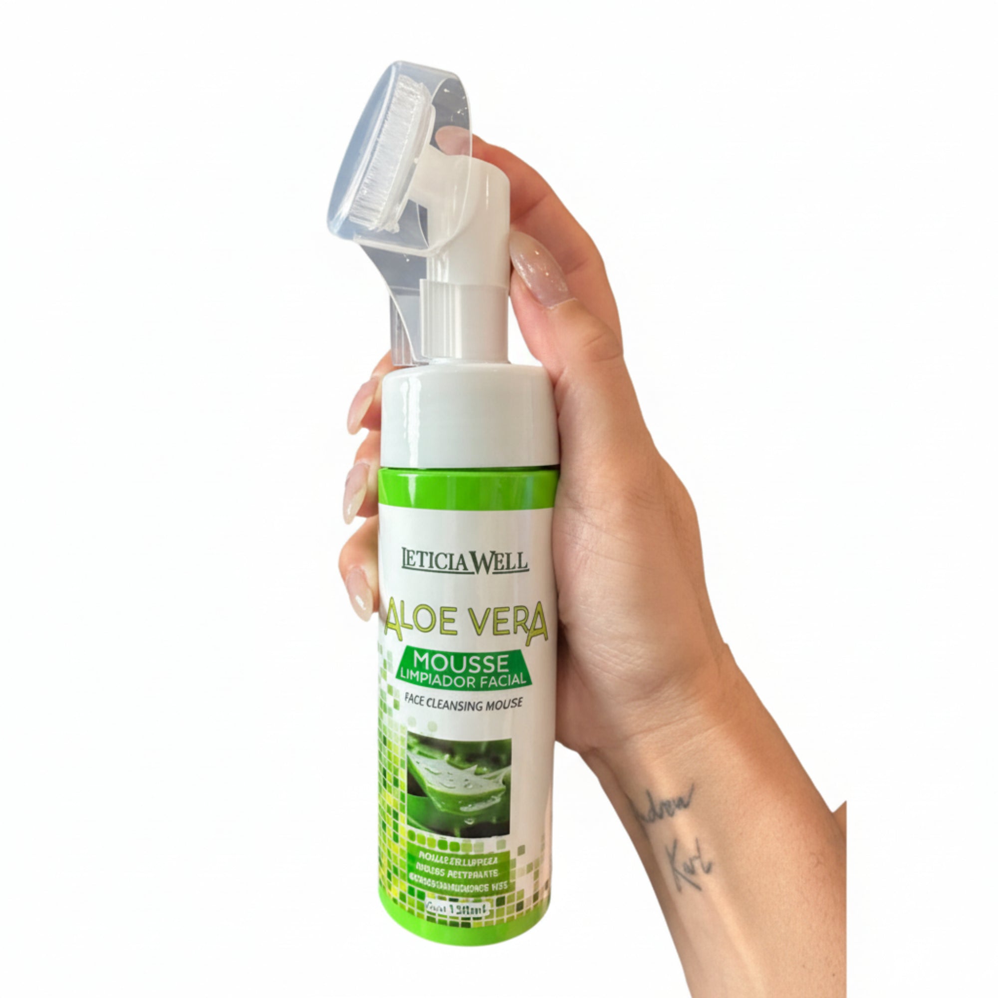 Mousses Nettoyantes Visage à l'aloe Vera Avec Brosse JETICIA WELL 150ML