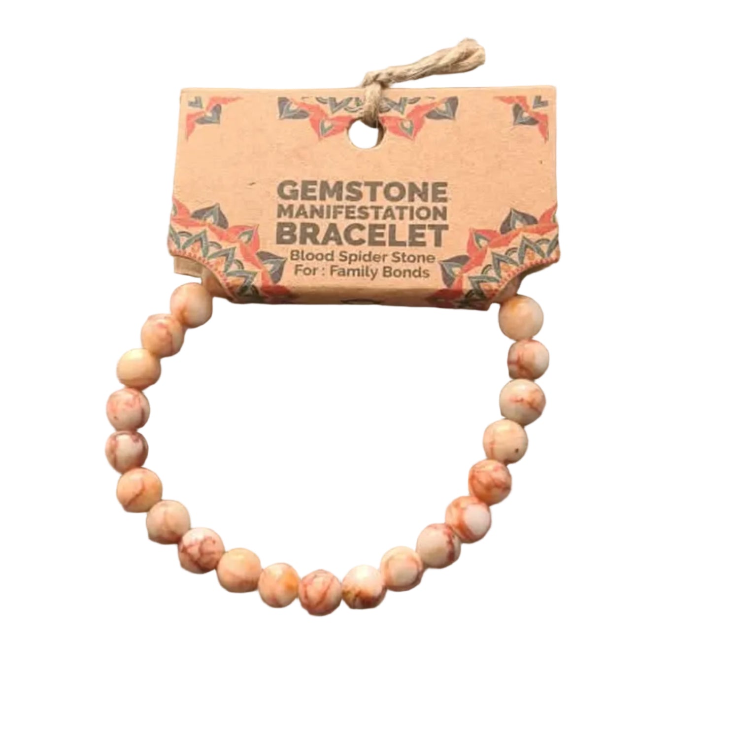 Bracelet de manifestation  - Pierre d'araignée de sang