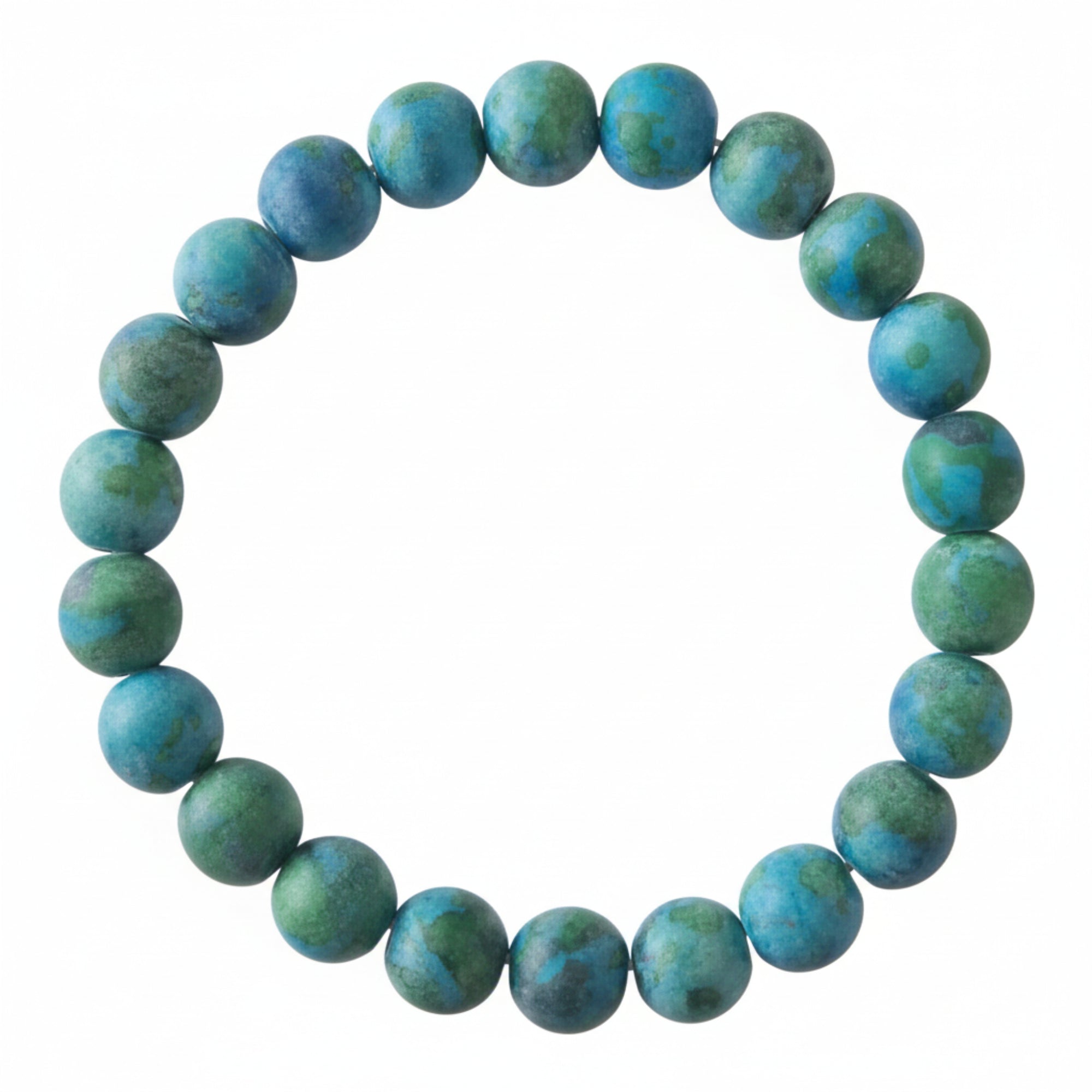 Bracelet mala en cristal d’azurite mat – Vertus curatives