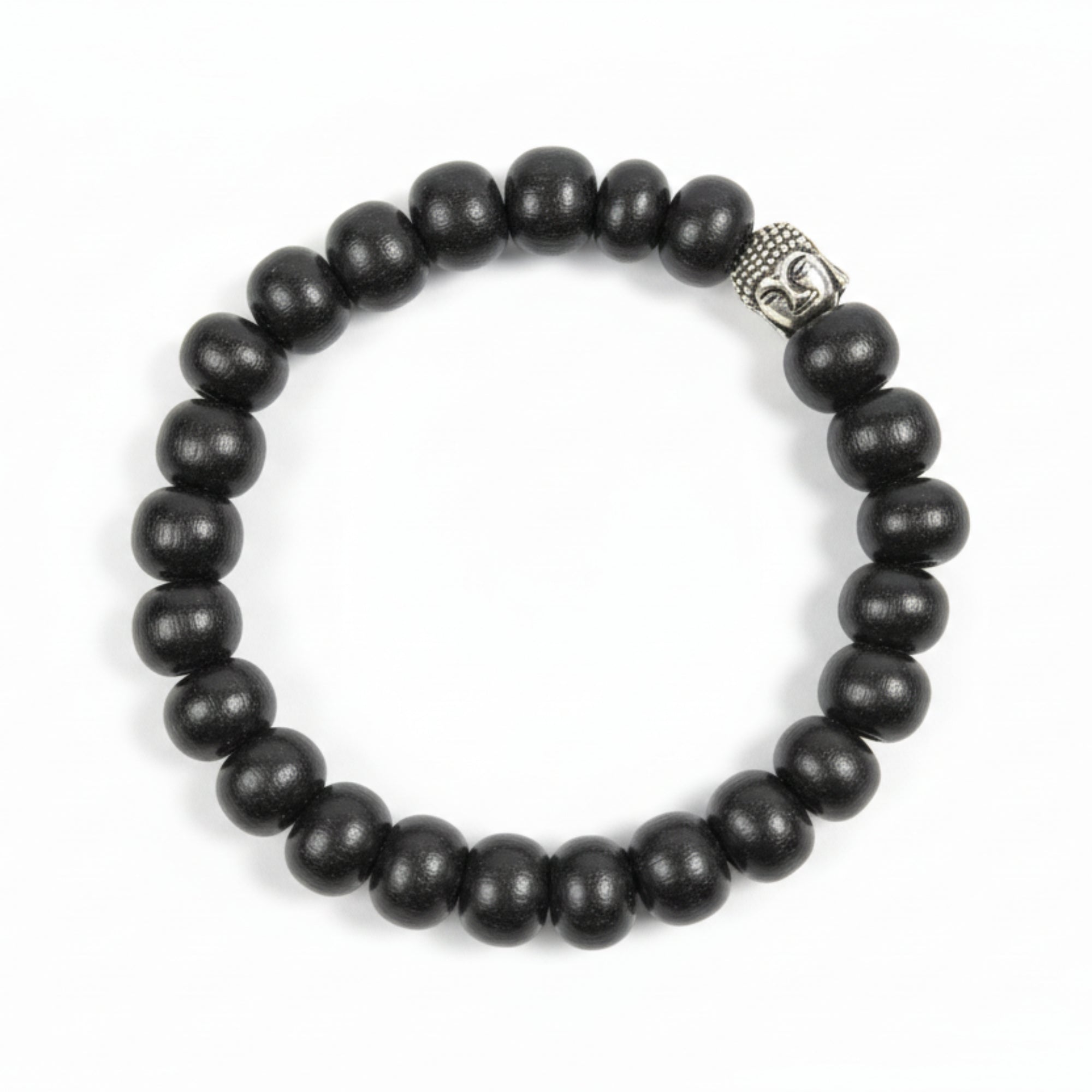 Bracelet bois foncé et bouddha