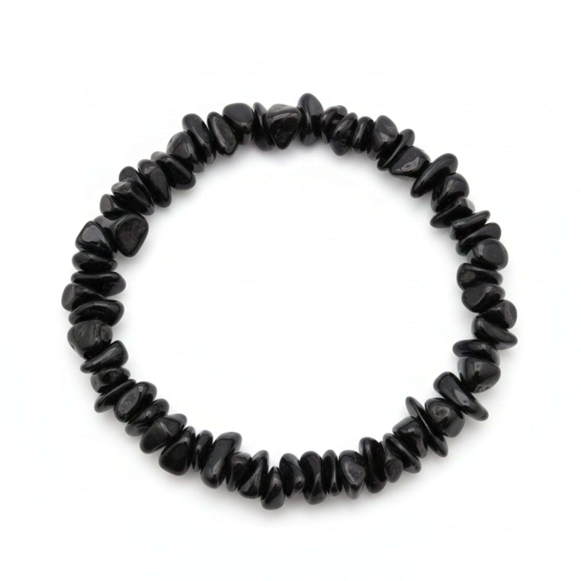 Bracelet éclat de pierre Agate noire