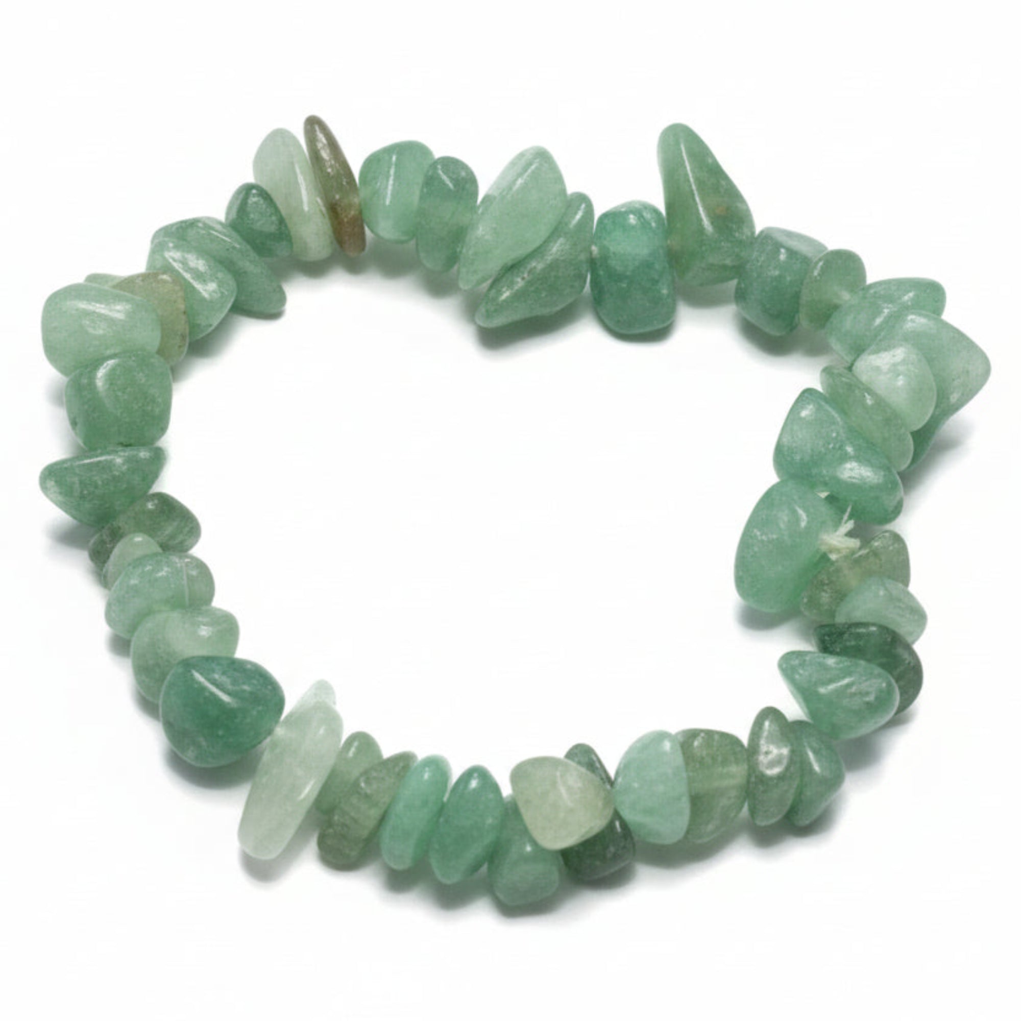 Bracelet éclat de pierre Aventurine verte