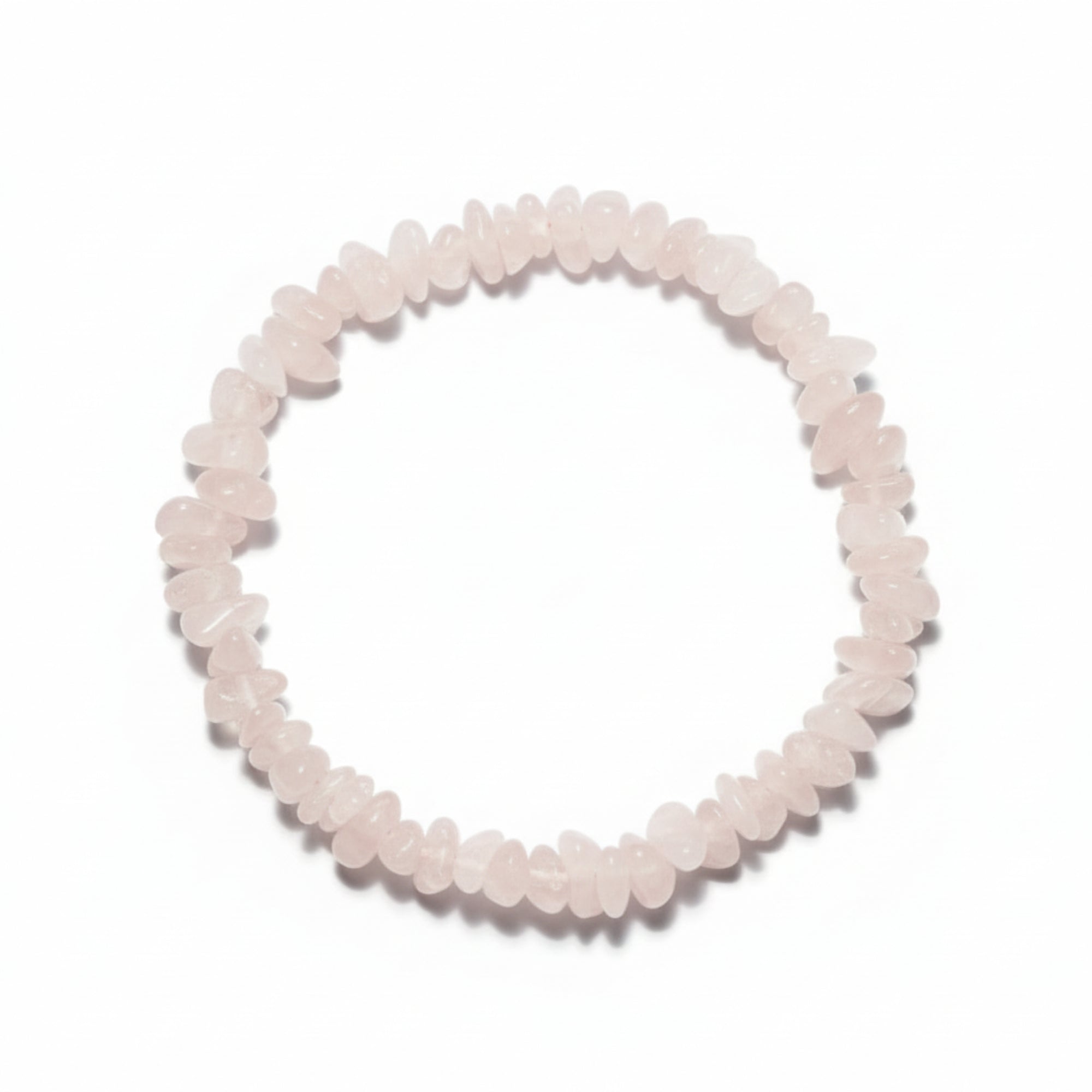 Bracelet éclat de pierre Quartz Rose