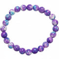 Bracelet jaspe pluie violet foncé
