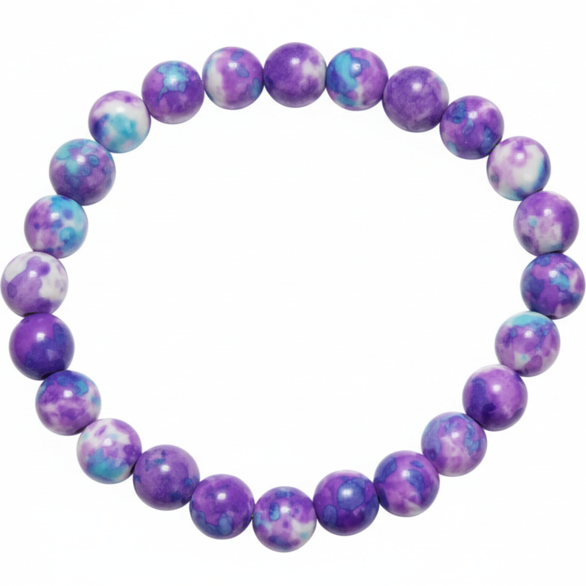 Bracelet jaspe pluie violet foncé