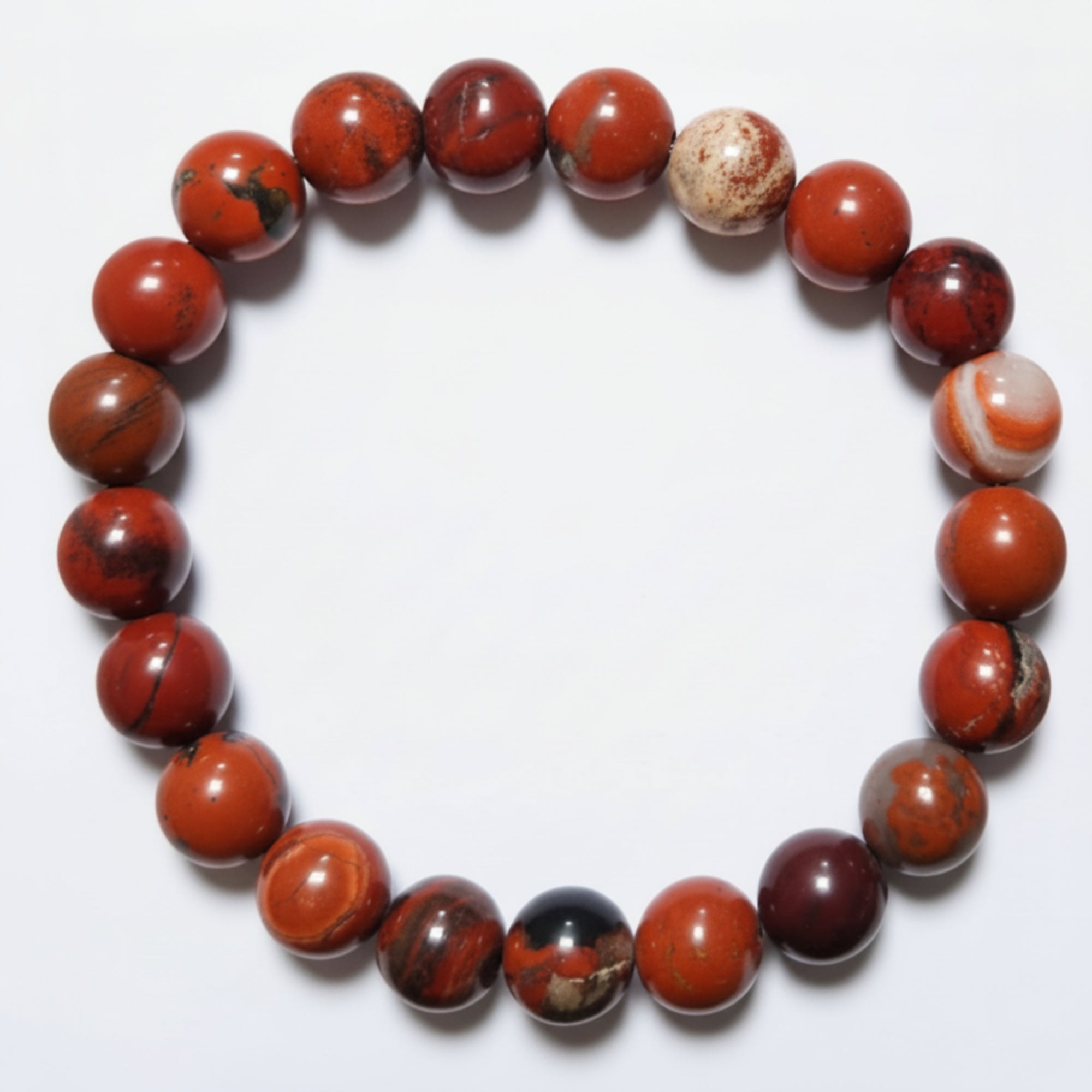 Bracelet en Jaspe Rouge – Vitalité, énergie & ancrage