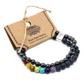 Bracelet magnétique gemme - pierre noire chakra