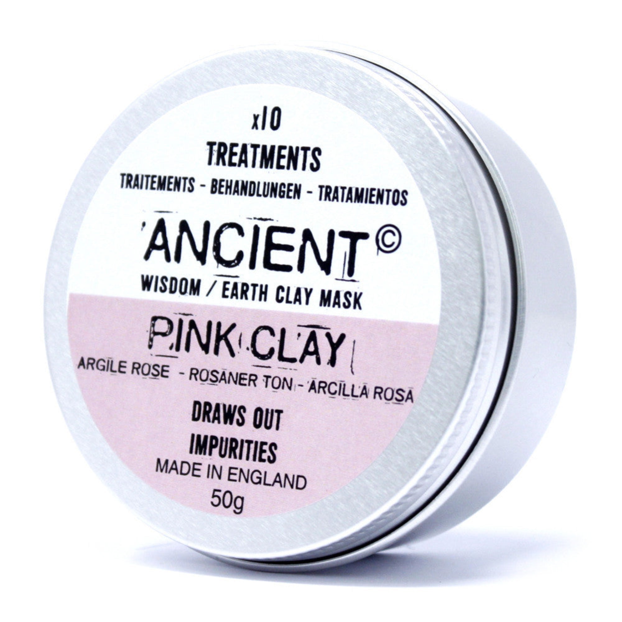 Masques pour visage en argile rose pastel 50g
